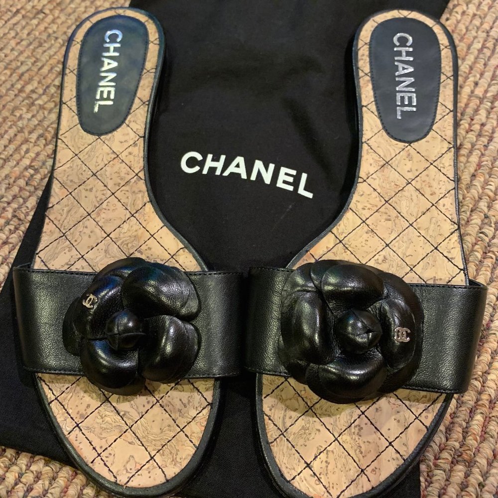 Chanel Camelia Slides